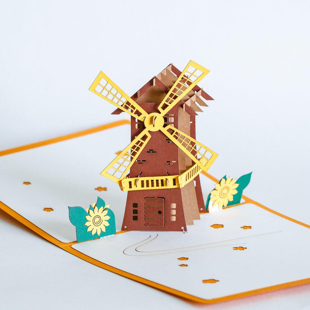Windmill 3D Greeting Card