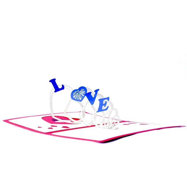 Love Word 3D Greeting Card