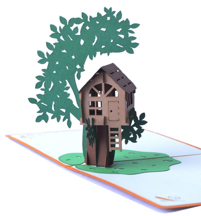Treehouse 3D Greeting Card