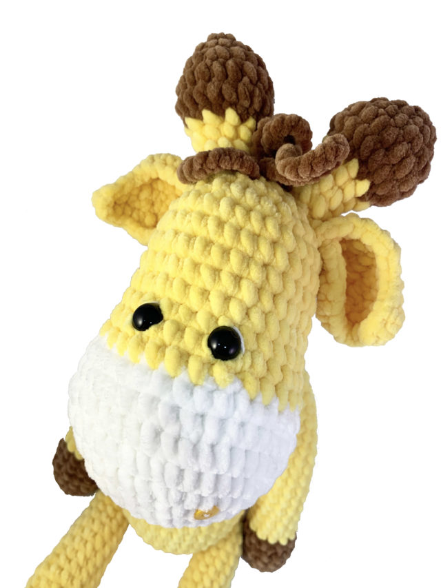 Yellow Giraffe Knitted Toy