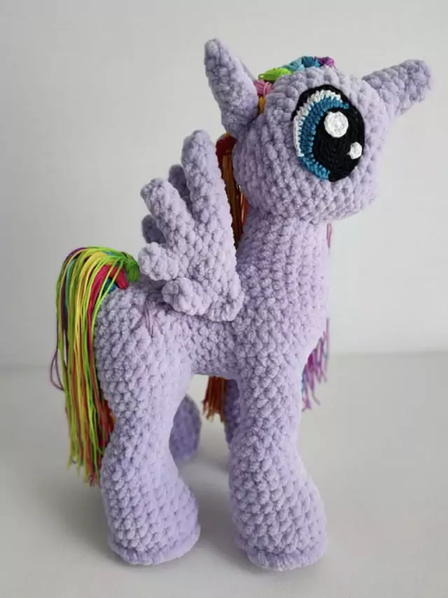 Plush Unicorn Knitted Toy