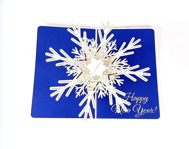 Snowflake Happy New Year Greeting Card