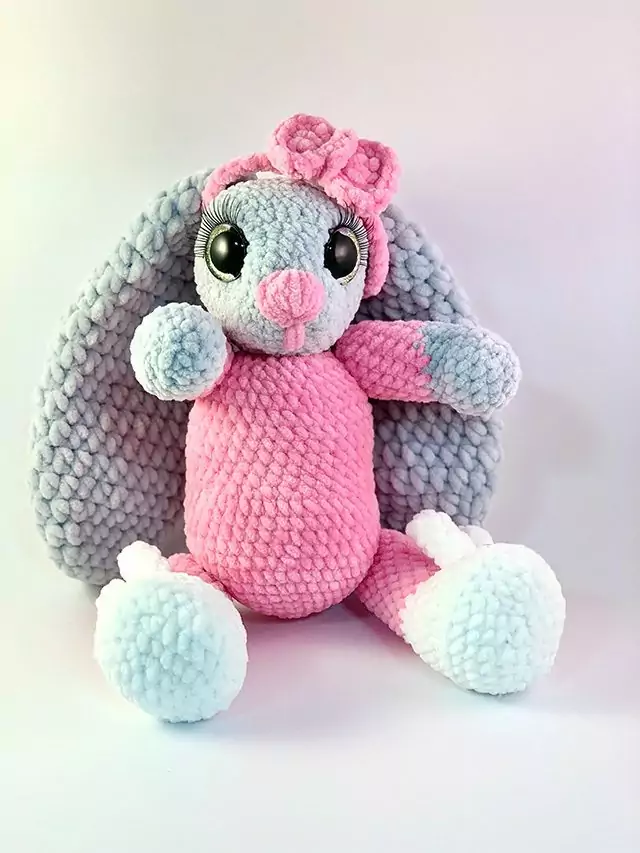 Pink Bunny Knitted Toy
