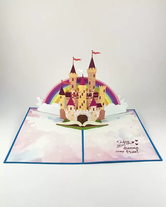 Encouraging Greeting Card with Magical Castle