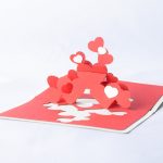 Small Red Romantic Greeting Card with Hearts