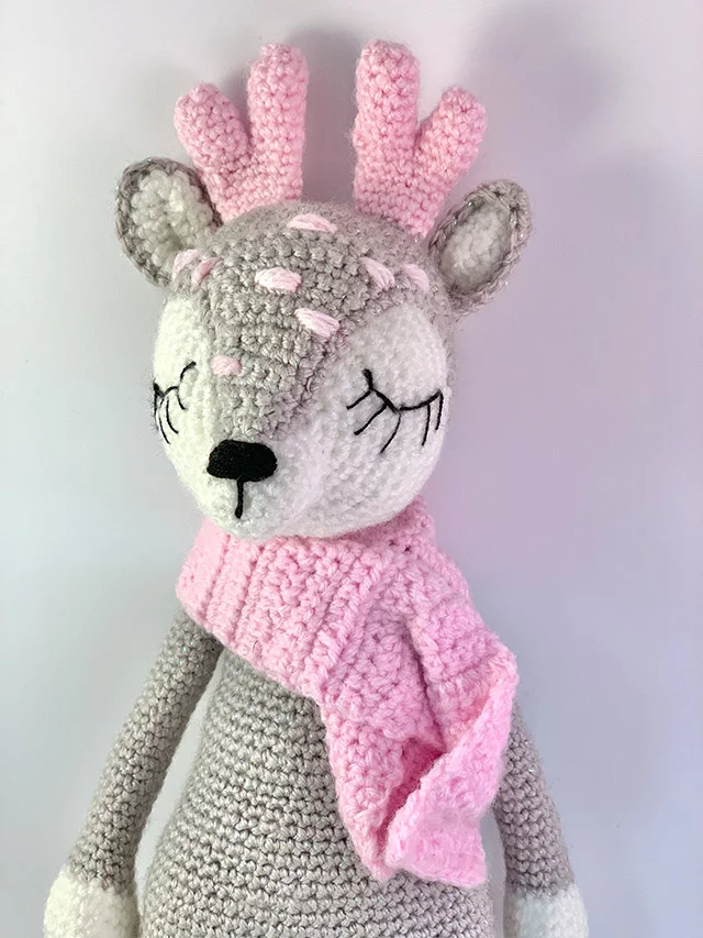 Grey Deer Knitted Toy - Image 3