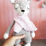 Grey Deer Knitted Toy