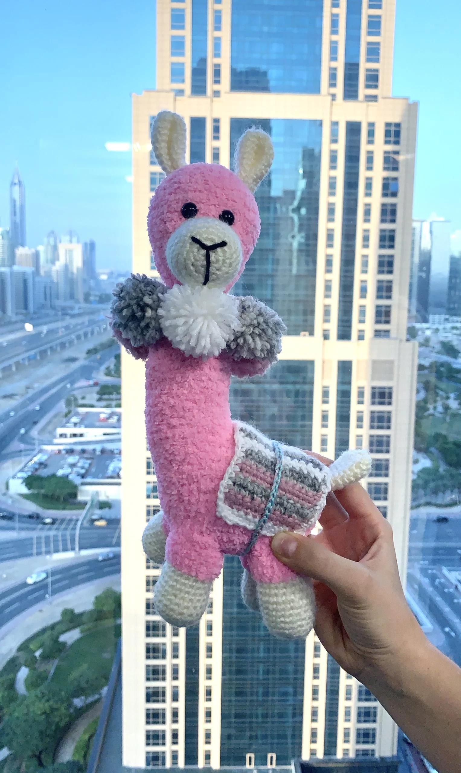 Pink Llama Knitted Toy - Image 3
