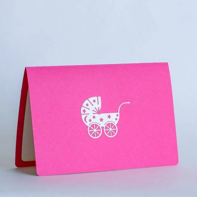 Newborn Girl 3D Greeting Card - Image 4