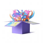 Violet 3D Carnival Greeting Box