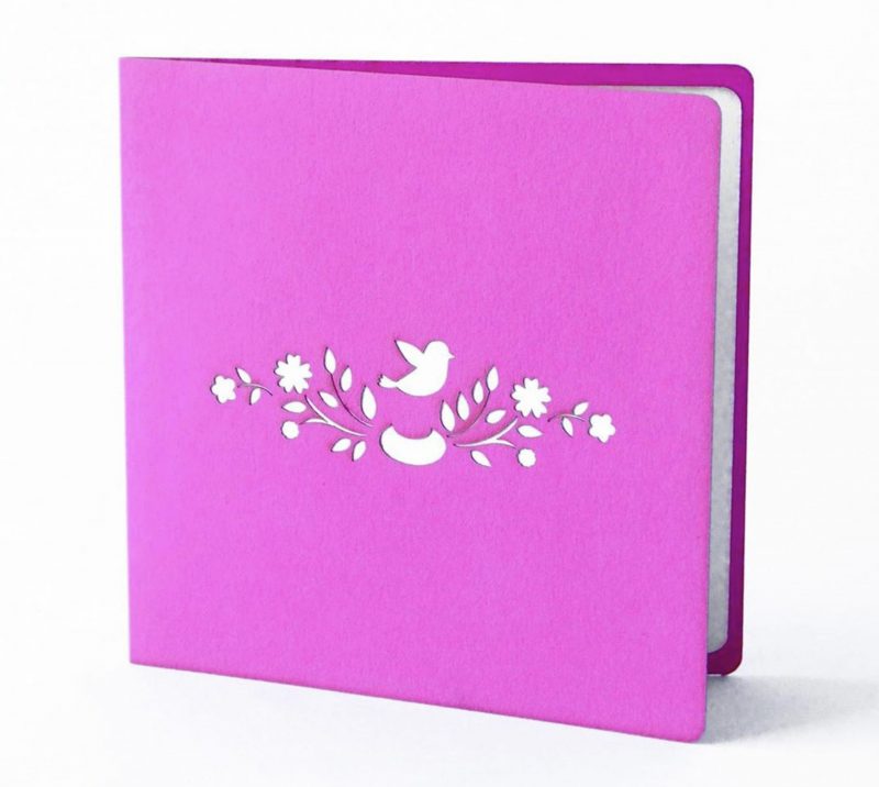 Pink flowers 3D Greeting Card - Image 2