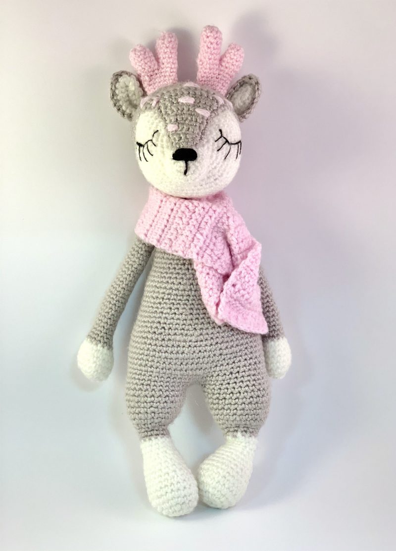 Grey Deer Knitted Toy - Image 2