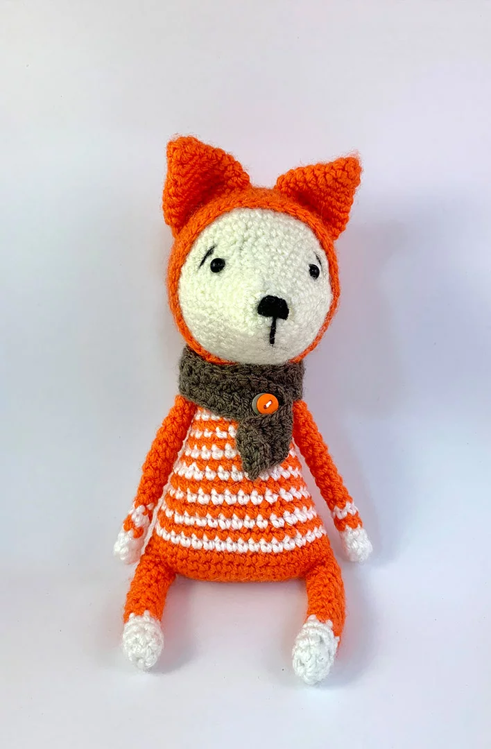 Red Fox Knitted Toy - Image 3