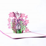 Pink flowers 3D Greeting Card