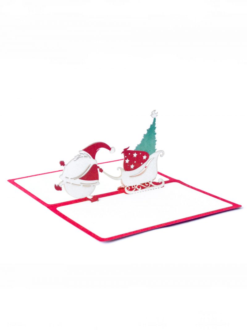 Merry Christmas Greeting Card with 3D Santa Claus - Image 3