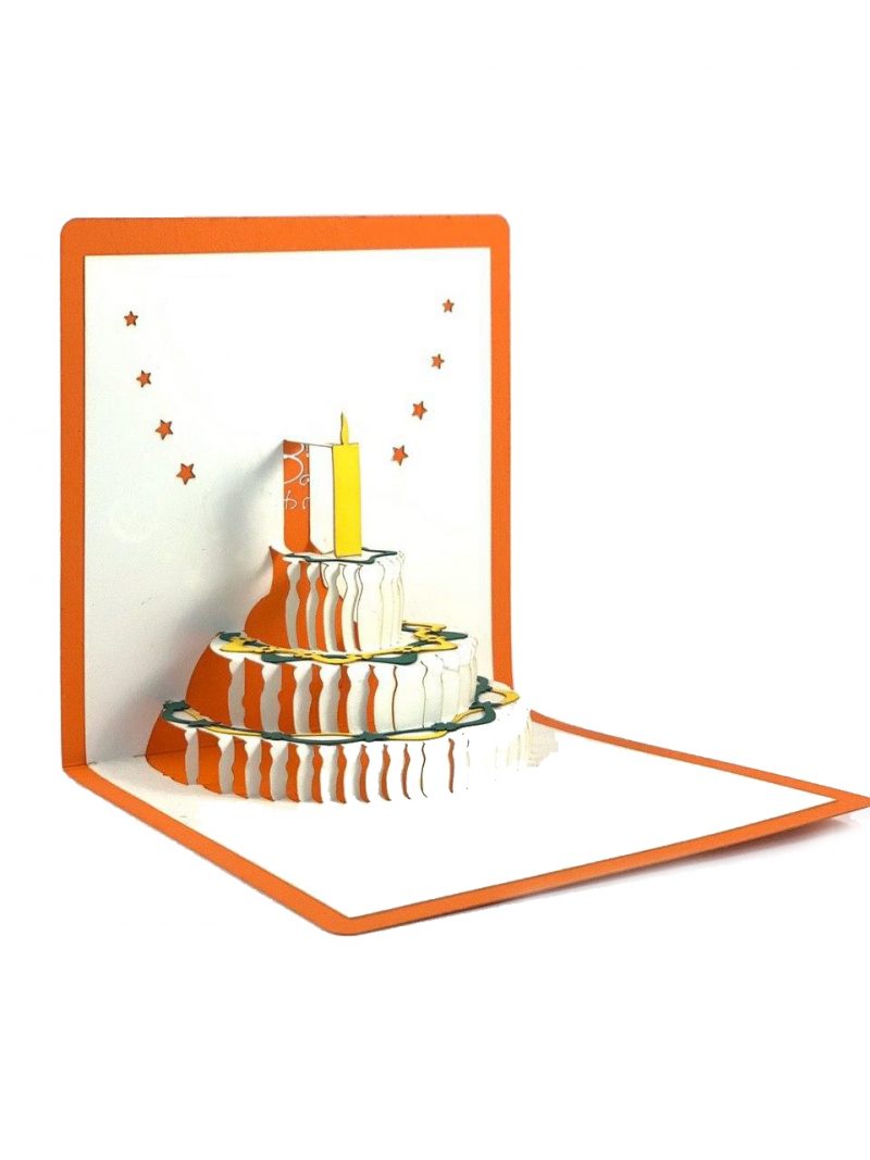 Happy Birthday Greeting Card with 3D Pop-Up Cake - Image 5