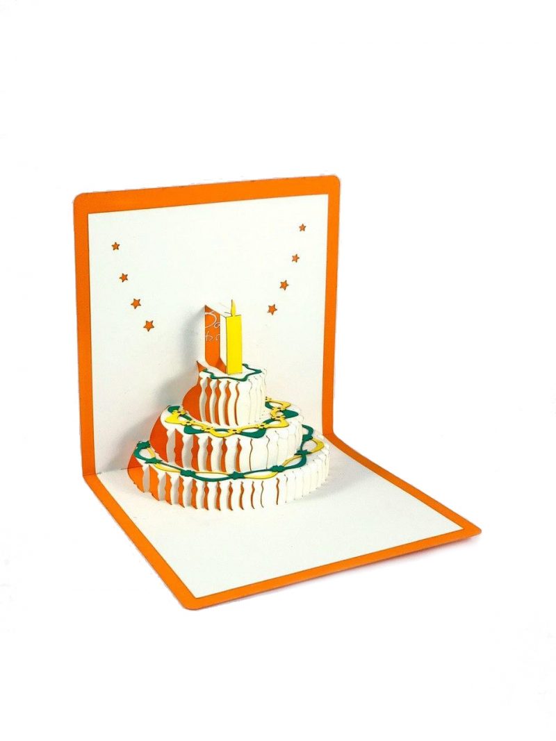 Happy Birthday Greeting Card with 3D Pop-Up Cake - Image 4